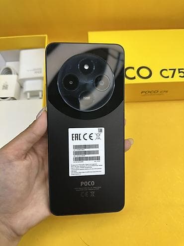 x200 pro mini: Poco C75, Новый, 128 ГБ, цвет - Черный, В рассрочку, 2 SIM — 2