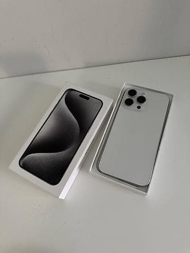 iphone 11 max: IPhone 15 Pro Max, Б/у, 256 ГБ, White Titanium, Чехол, Кабель, Коробка, 80 % — 1
