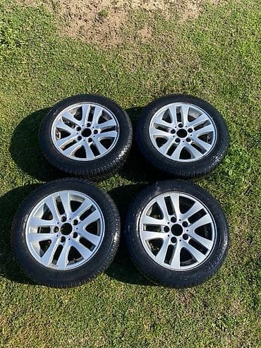 диск 16р: Колеса в сборе 205 / 55 / R 16, Зима, Б/у, Комплект, Литые, отверстий - 5 — 1