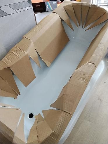 Ванны: Прямоугольная стальная ванна белого цвета - Классическая форма с — 2