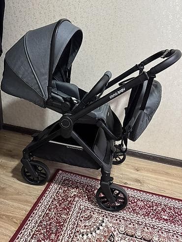 коляски зиппи: Прогулочная коляска INING BABY, серый текстиль - Компактная коляска с — 6