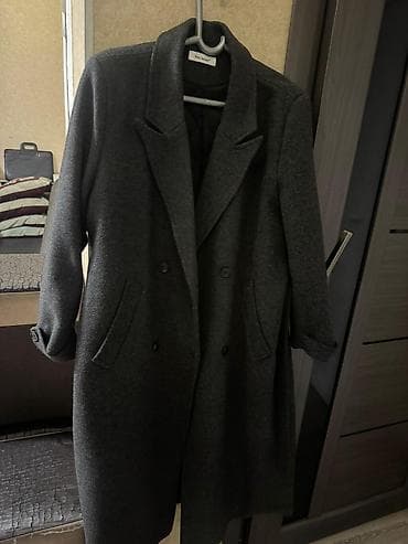 польто муж: Пальто, Классика, Осень-весна, Верблюжья шерсть, Длинная модель, Двубортная модель, S — 1