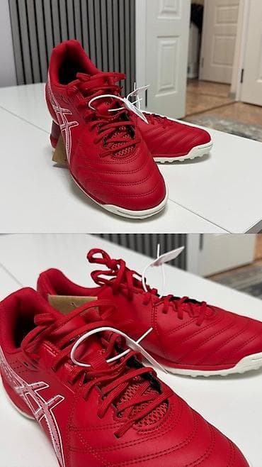 Бокс грушалары: Футбольные бутсы/сороконожки ASICS, красные - Тип: футбольная обувь — 1