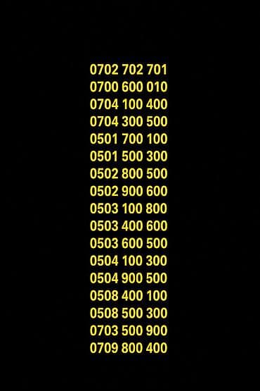 vip nomera: 0702 702 701 -10 000 сом 0700 600 010-10 000сом 0501 700 100-3000сом — 1