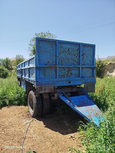 Унаа: Продается прицеп-самосвал (одноосный/двухколёсный тележка) синего — 3