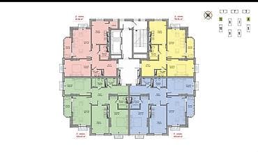 Недвижимость: 2 комнаты, 82 м², Асанбай мкр 10 этаж, ПСО (под самоотделку) — 1
