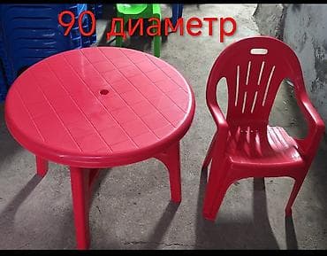 пластмассовые стол: Стол и стул для кафе, Новый — 3
