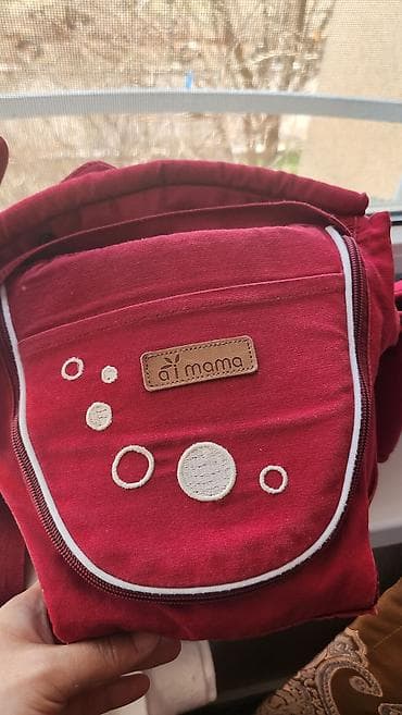 хипсит imama: Эргорюкзак-кенгуру Ai Mama, цвет бордовый. - Тип: переноска для детей — 3