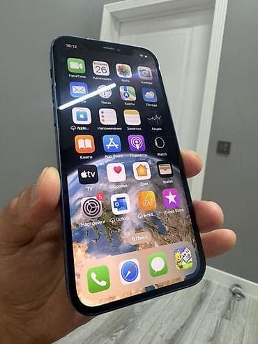 9 iphone: IPhone 12, Б/у, 64 ГБ, Синий, Коробка, 76 % — 5