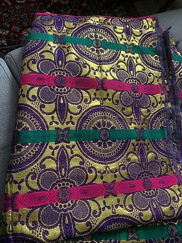 Жаккардовая ткань с восточным орнаментом - Тип: плотный жаккард/парча