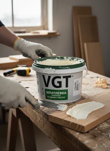 ибоксидная смола: Акриловая шпатлевка VGT для дерева, предназначенная для выравнивания — 1