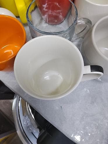 стаканы под кофе: Кружка для кофе с надписью COFFEE - Материал: керамика/фарфор — 2
