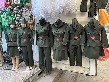 Детские костюмы в стиле военной формы (пилотка, китель/гимнастерка с lalafo.kg да Детские костюмы в стиле военной формы (пилотка, китель/гимнастерка с