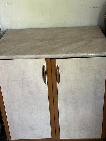 шкаф кухня бу: Тумба для кухни, Б/у, Без мойки, Напольная, Самовывоз, цвет - Бежевый — 2