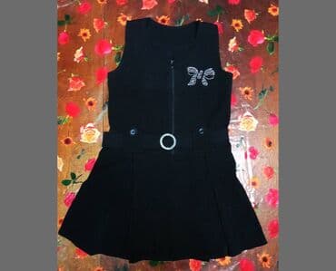 спортивные костюмы для девочек: Школьная форма, цвет - Черный, Новый — 4