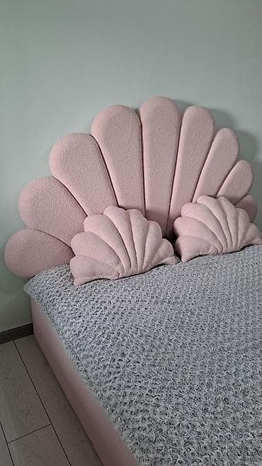 Килемдер жана паластар: Мягкое изголовье «Ракушка» + декоративные подушки - Дизайн: объемное — 6