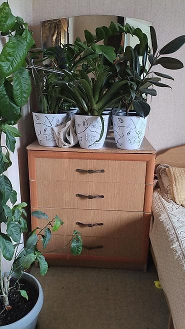 Кровать двуспальная + комод с 4 ящиками + кухонный гарнитур У