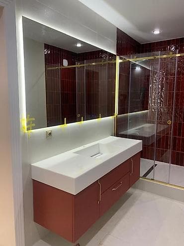 зеркала камод: Тумба для ванны, Новый, С раковиной, ЛДСП, В рассрочку, Бесплатная доставка, цвет - Голубой — 10