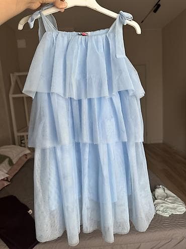 Детское платье, цвет - Голубой, Б/у