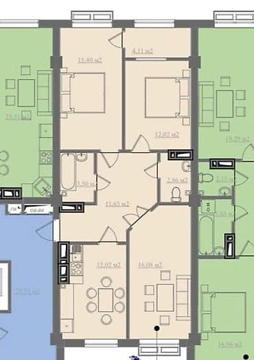 Недвижимость: 3 комнаты, 78 м², Элитка, 5 этаж, Готовая ПСО (под самоотделку) — 3