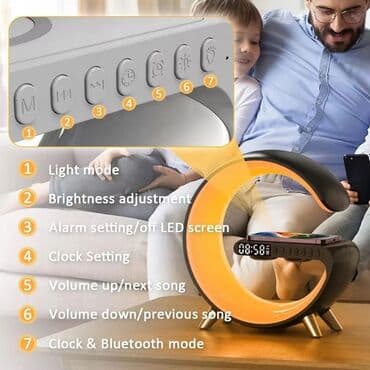 портативные колонки divoom: Ритм RGB Light динамик BT Настольная лампа с регулируемой яркостью — 3