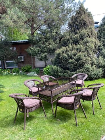 мебель бишкек столы и стулья фото цены: Комплект садовой мебели, Ротанг — 1