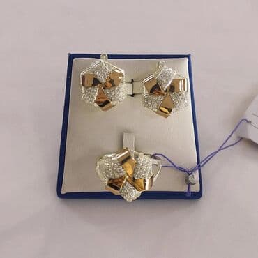 набор пандора: Серебряный Комплект напыление золотом пробы 925 Напыление золотом — 3