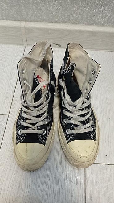 лакированная: Распродаю. Кеды Converse x Comme des Garçons Play, высокие, черные 37 — 4
