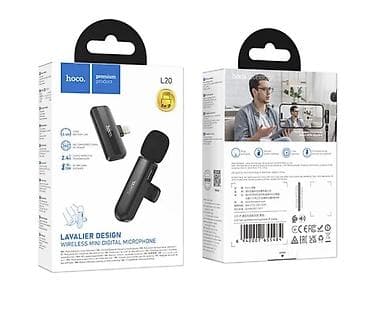Беспроводной микрофон Hoco L20 Fair Wireless IP черный Практичный и at lalafo.kg Беспроводной микрофон Hoco L20 Fair Wireless IP черный Практичный и