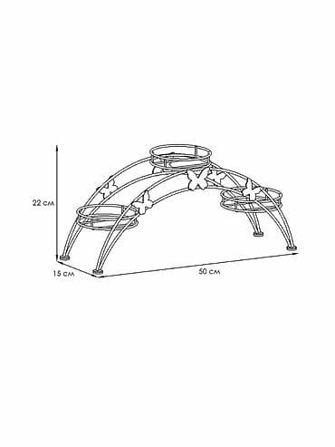 рейлы для одежды: ПОДСТАВКА ДЛЯ ЦВЕТОВ "АРКА 3" Отличительные особенности: - надежная — 4