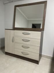 купе шкаф цена: Комод для одежды, Новый, С зеркалом, Дерево, цвет - Коричневый, Самовывоз — 2