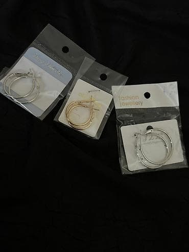 cactus jack: Набор женских серёг — модная бижутерия разных стилей. В комплекте: - — 3