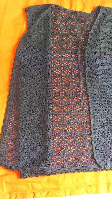 slim patch: Вязаный крючком жилет без застёжки, черный. - Ручная работа, ажурный — 3