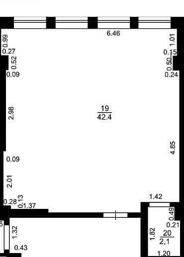 Кеңселерди ижаралоо, 44 м², Бизнес борборунда — 7