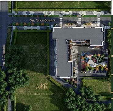 мадина резиденс: 2 комнаты, 74 м², Элитка, 3 этаж, Готовая ПСО (под самоотделку) — 4