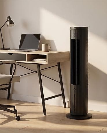 Бытовая техника: Напольный башенный вентилятор Midea (черный) - Вертикальная башенная — 3