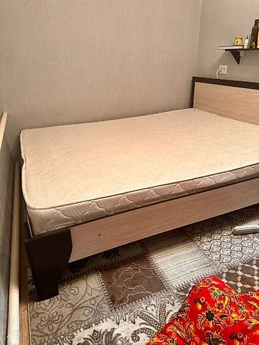 топчан деревянные: Двуспальная кровать, С матрасом, длина - 200 см — 3