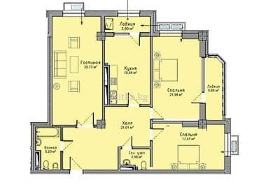 elegance stroy: 3 комнаты, 118 м², Элитка, Готовая ПСО (под самоотделку) — 8