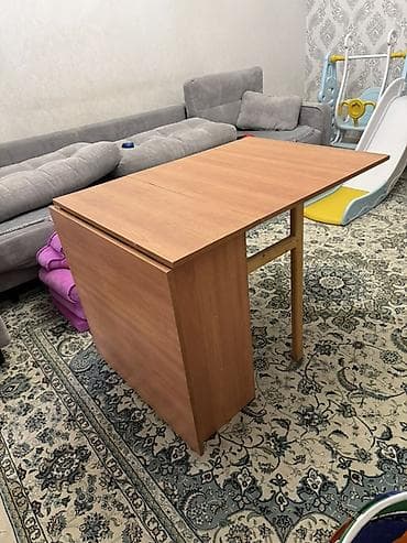 Стол трансформер Для кухни, Стол-книжка, Длина, см: 175 см, цвет - Коричневый, Бежевый