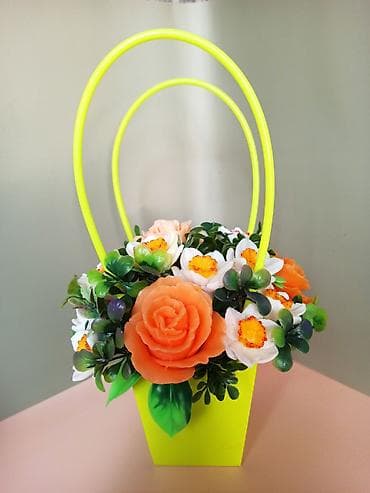 Коробки: Декоративные композиции с цветами из мыла ручной работы. Ваза из гипса — 2