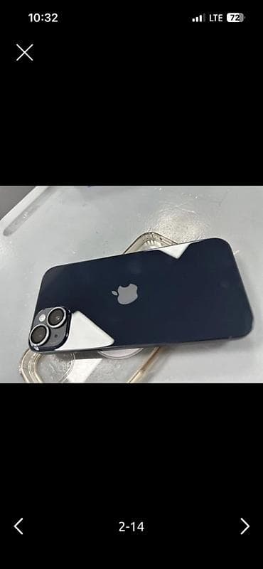 IPhone 14, Б/у, 128 ГБ, Синий, Зарядное устройство, Чехол, 81 %