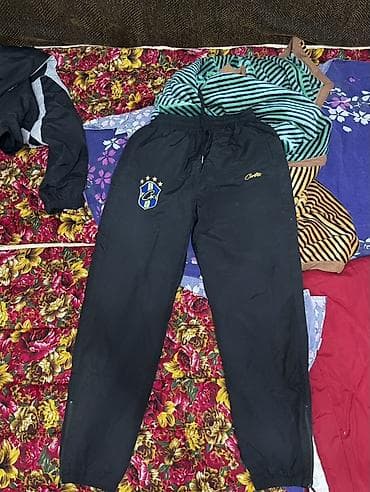 спортивные костюмы для тренировки: Ветровка двойка Corteiz(ветровка+ штаны) с эмблемой в стиле сборной — 2