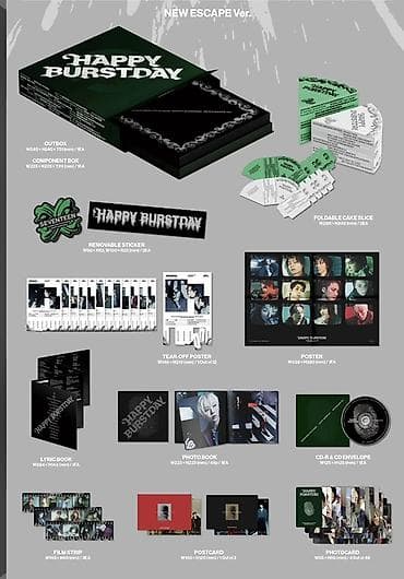 мишка на день рождение: SEVENTEEN – 5-й альбом “HAPPY BURSTDAY” (комплект из 3 версий: NEW — 6