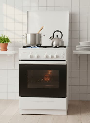 плита газовый: Gefest, Газовая, Механическое, Напольная, Б/у — 1