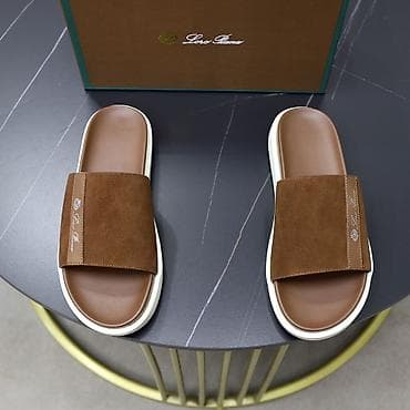 Мужские сандалии, 42, Loro Piana, Новый, цвет - Коричневый, Бесплатная доставка