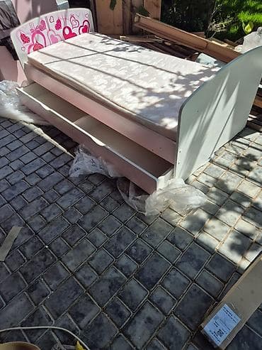 авалон комлект: Детская односпальная кровать, Б/у, Для девочки, С матрасом, МДФ, Самовывоз — 2