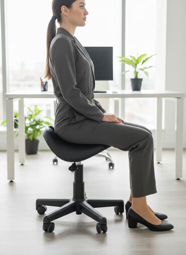 кресло мячик: Эргономический стул-седло на колесиках - Седловидное сиденье с — 1