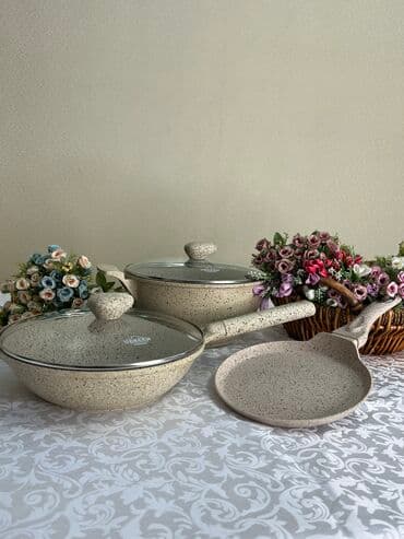 набор чайник и пиалы: Набор посуды антипригарные 3 в 1 по складским . Немецкий бренд — 2