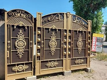 Распашные ворота: Кованые ворота с художественным оформлением - Конструкция: распашные — 1