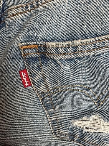 Джинсовые шорты Levi’s 501. Оригинал. Размер 26. Носила один раз. - — 3